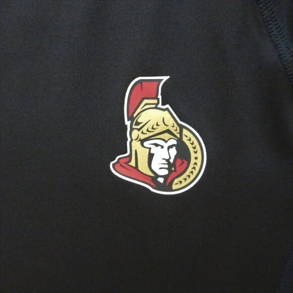 NHL Fanatics OTTAWA SENATORS Hockey T-Shirt Size M Black Authentic Pro Short Slv - Picture 3 of 5